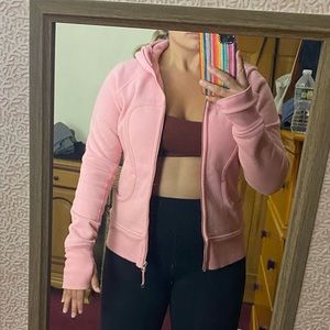 Lululemon baby pink scuba hoodie size 8